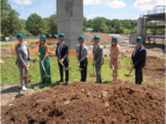 PHOTO (L-R): The ceremonial groundbreaking for Montvale Post Acute and Healthcare Center was led by Cole Touhey, district director for Congressman Josh Gottheimer; Marquis’ Jennifer Hertzog, vice president, and Barry Munk, CEO; Montvale Mayor Mike Ghassali; Marquis’ Michael Smith, division president; New Jersey Senator Holly Schepisi; and Marquis’ Yehuda May, vice president.